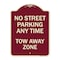 Signmission No Street Parking Anytime Tow Away Zone Heavy-Gauge Aluminum Sign, 24" x 18", BU-1824-23566 A-DES-BU-1824-23566 - alternate 1